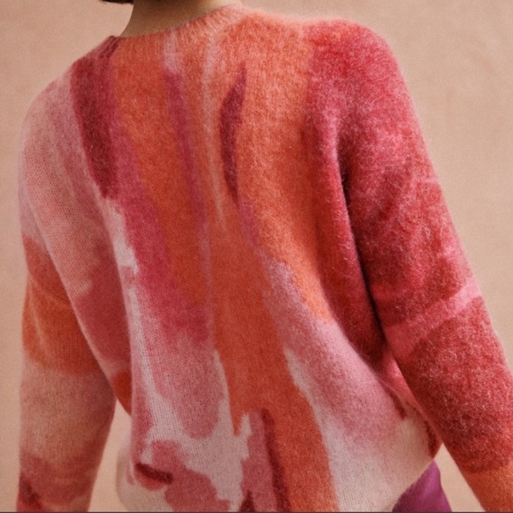 New! Sezane La Maille Judith Jumper Wool Blend Multicolor Sweater Womens Medium - Picture 4 of 15